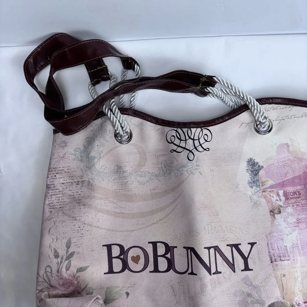 Floral Tote Bag - Cream and Pink. Excellent condition